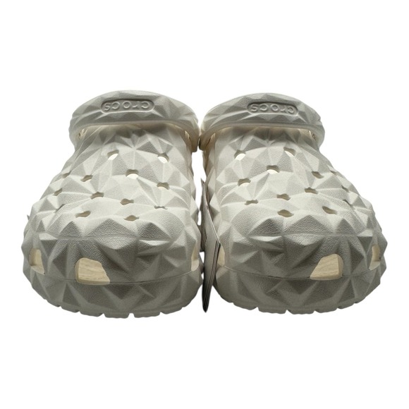 Crocs Classic Geometric Clogs Men's Size 13 White Slides Sandals 209563-100 - Picture 4 of 9
